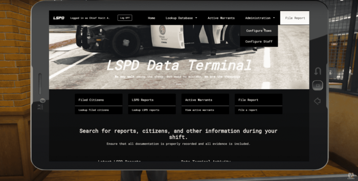 Police MDT System V8 [Police Data Terminal][Standalone]