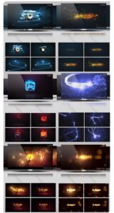 AE particle light logo bundle