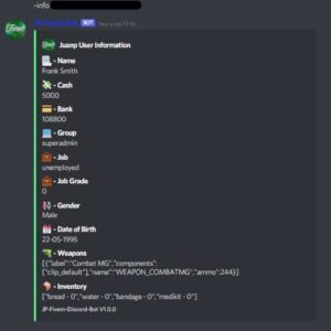 FiveM Discord Bot Information V1 [Standalone]