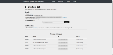 Website Licensing System